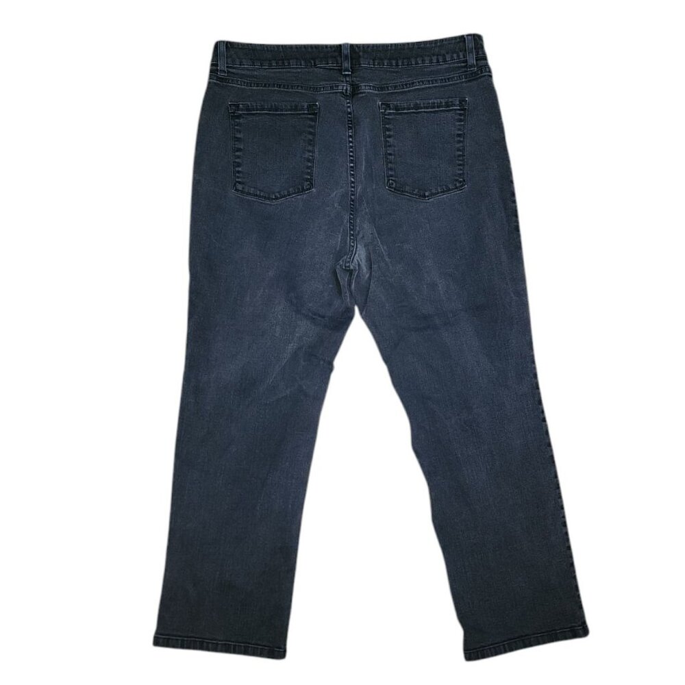 LL Bean Jeans Womens Plus Size 18 Petite 18P Dark Gray Classic Fit Straight Leg - Picture 6 of 6